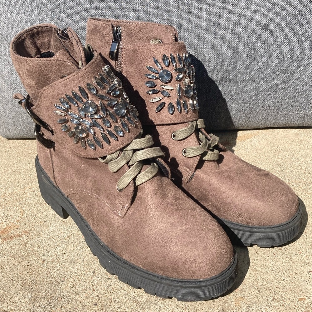 Light Brown Suede Booties